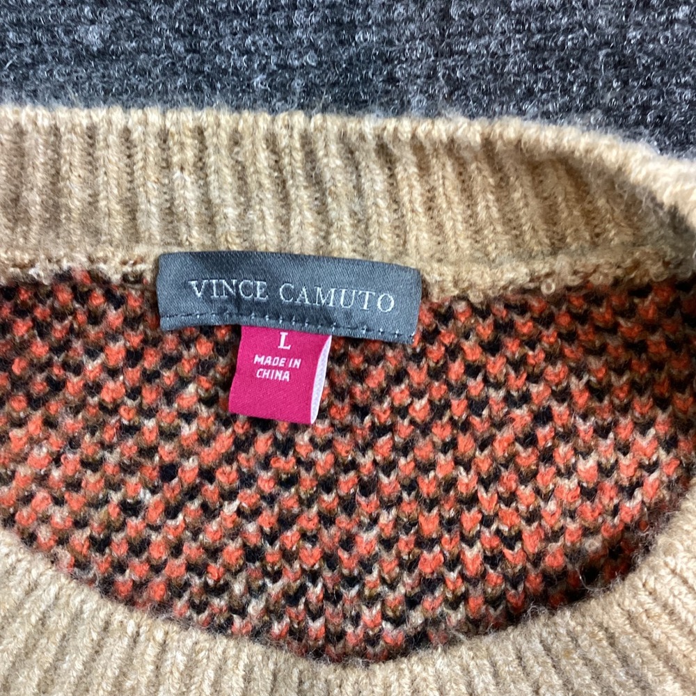 Vince Camuto Womens Halloween Black Cat Pumpkin Sweater Tan Large SV7755201 189 - Picture 3 of 9